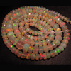 Brand New - 15.5 inches Super Sparkle Awesome Beautifull ETHIOPIAN Opal Micro Faceted Rondell Beads Fully Fire Every Beads Huge Size 5.5 - 3 mm approx--FULL Strand --Super Rare Inside Fire --Very Rare Quality